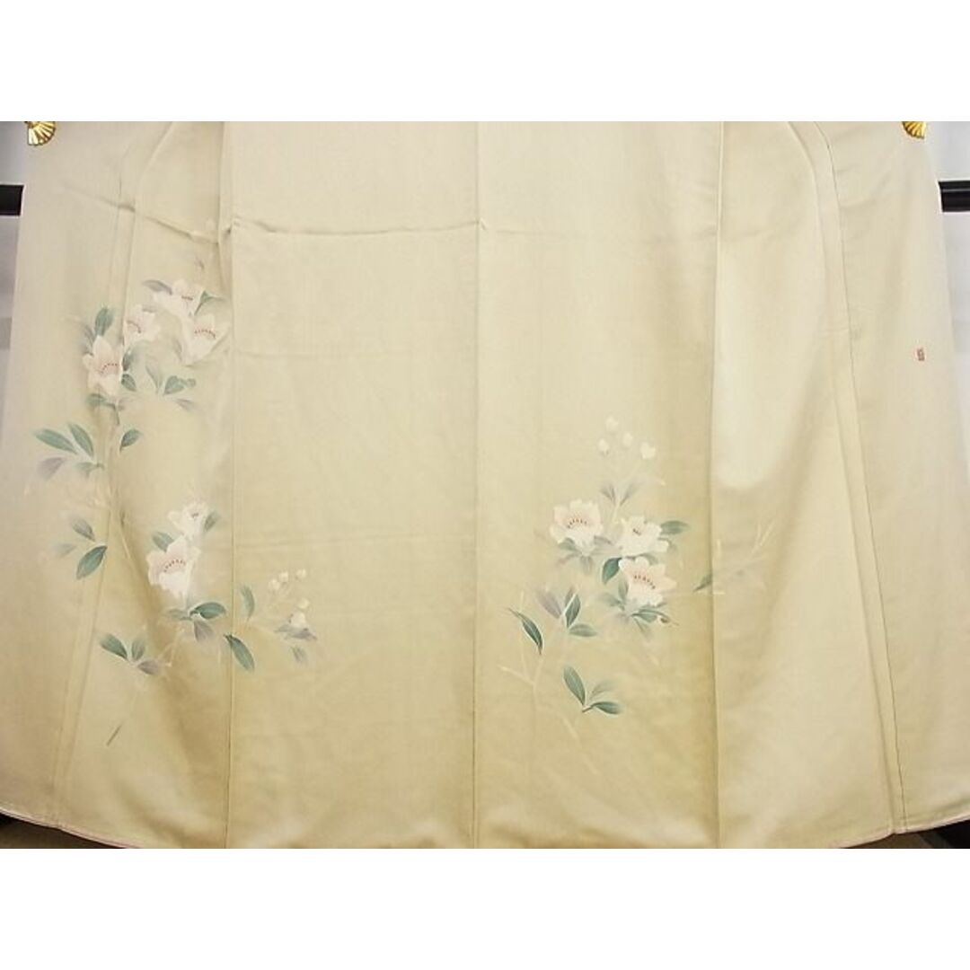 平和屋-こころ店■訪問着 友禅 作家物 枝花文 着丈161cm 裄丈65cm 正絹 逸品 B-oa5753