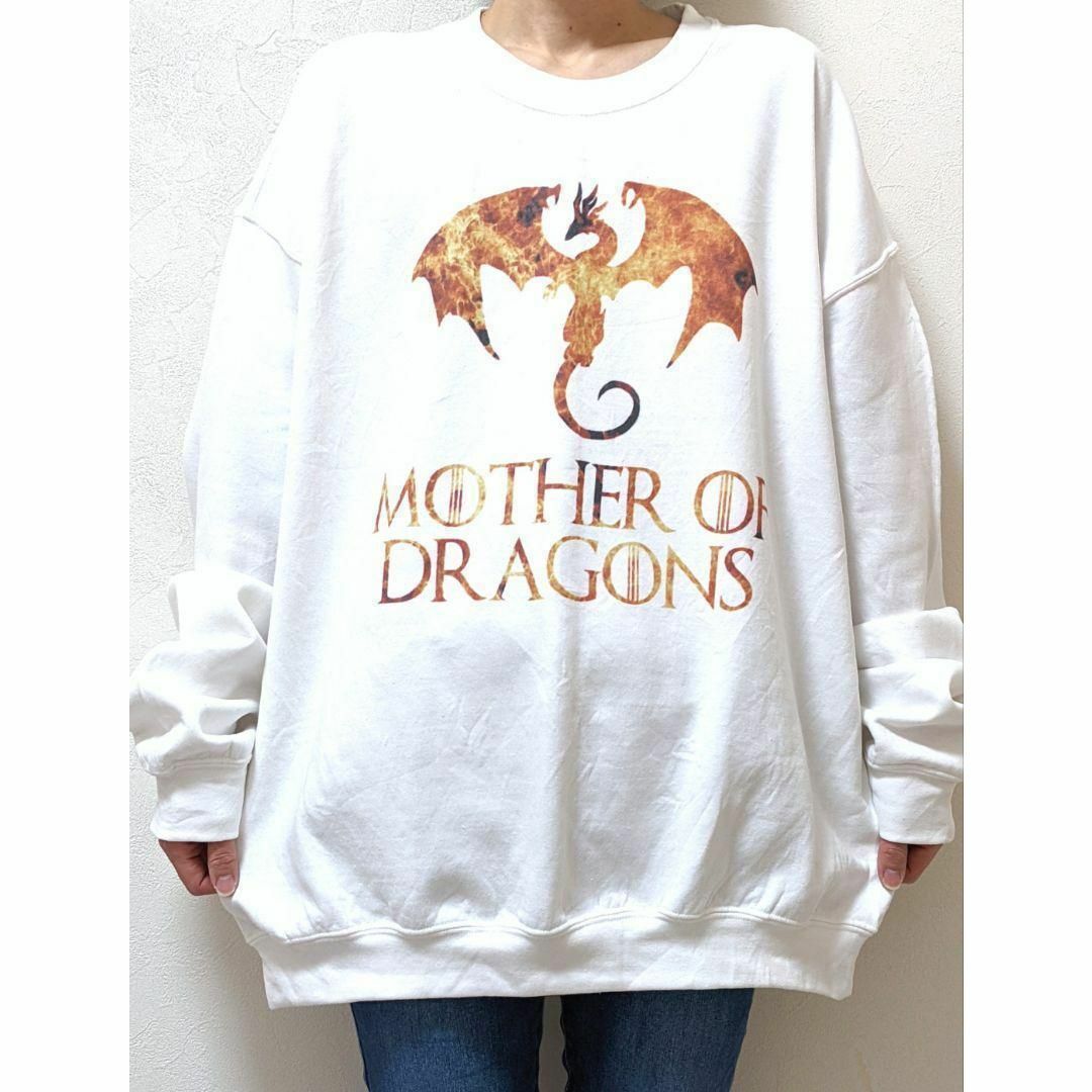 Hanes - ギルダン マザーオブドラゴン スウェット ホワイト 白色 XL
