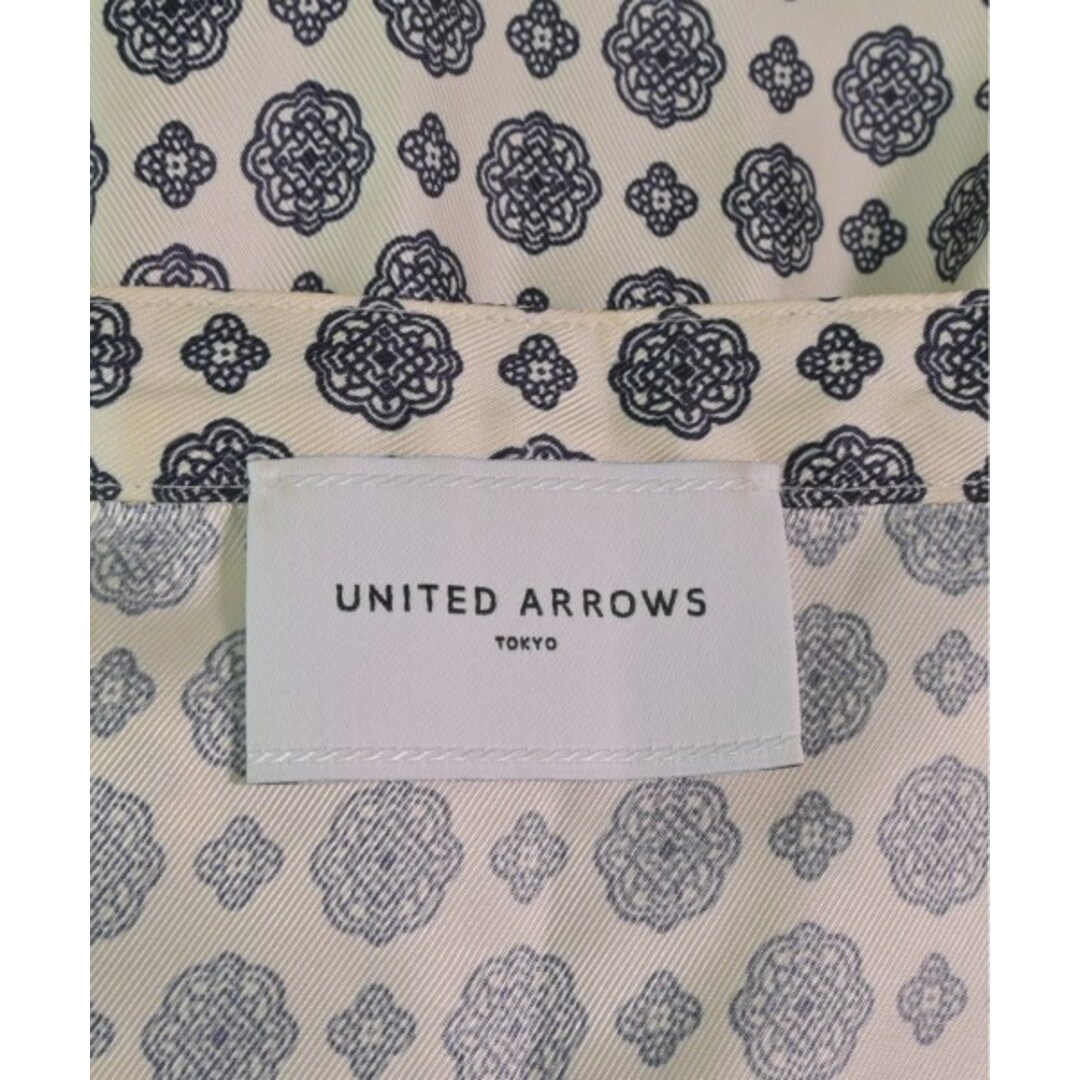 UNITED ARROWS ワンピース 38(M位) ベージュx青(総柄) 2