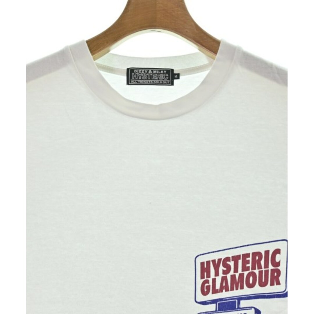 M ホワイト白HYSTERIC GLAMOURロゴTシャツ ヒステリックグラマー