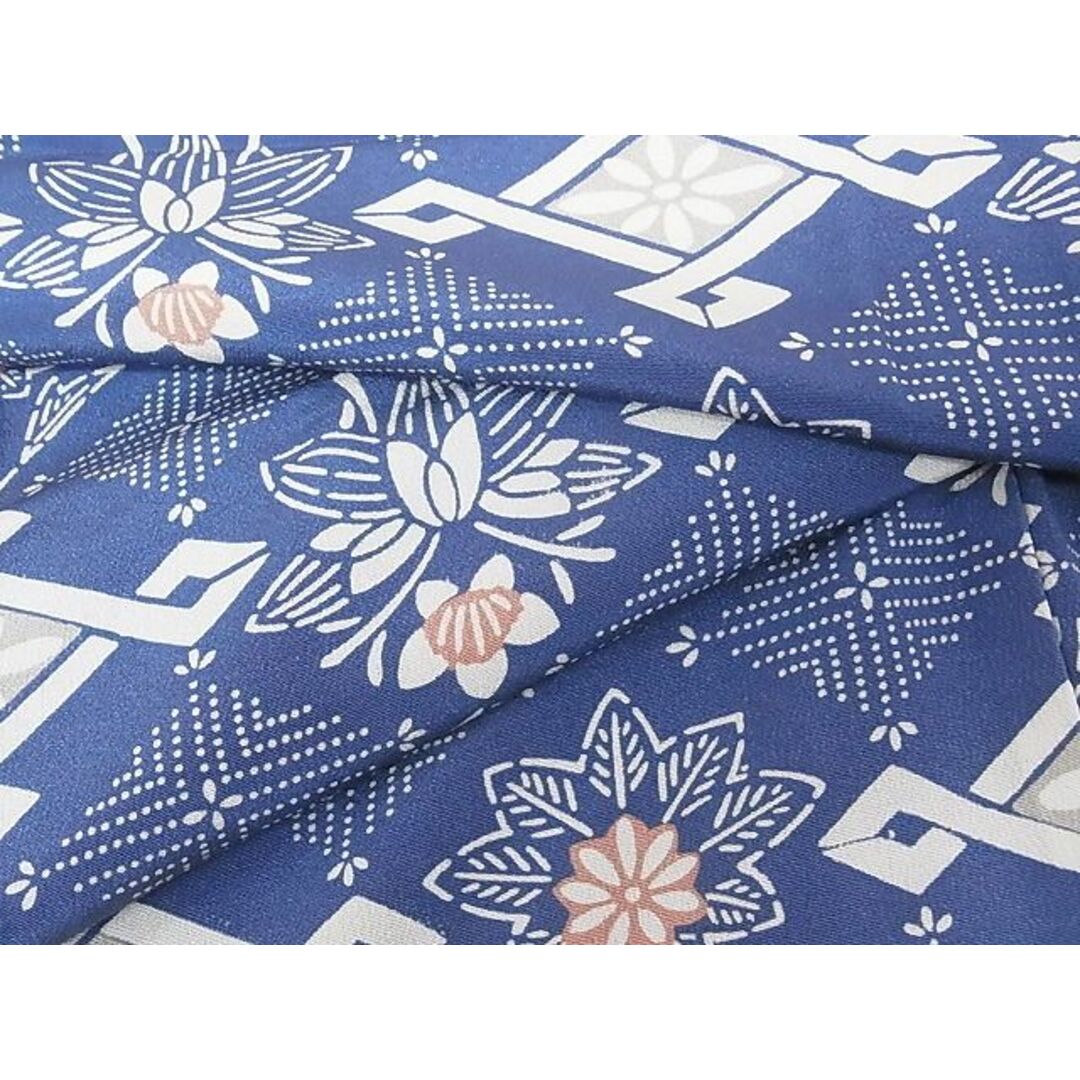 平和屋-こころ店■上質な小紋 花菱文 着丈162cm 裄丈64cm 正絹 逸品 B-ey5364