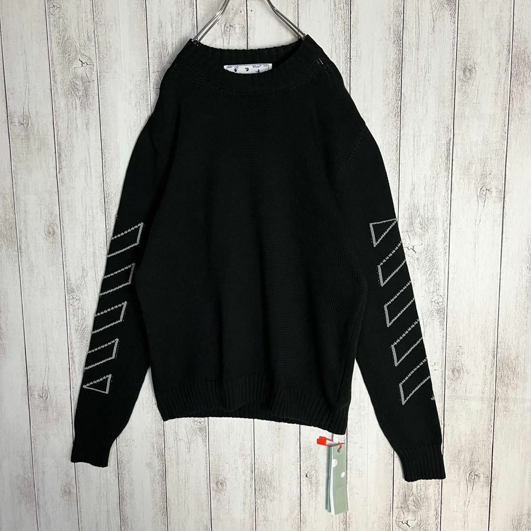 OFF-WHITE - 【希少】オフホワイト☆バックロゴ入りニット セーター 袖