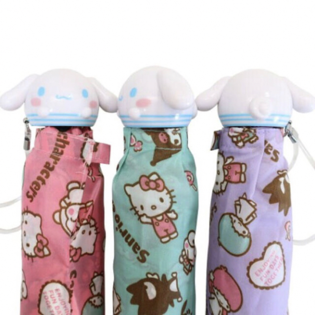 シナモロール(シナモロール)の【折り畳み傘】Sanrio シナモロール ダイカット パープル　新品 キッズ/ベビー/マタニティのこども用ファッション小物(傘)の商品写真