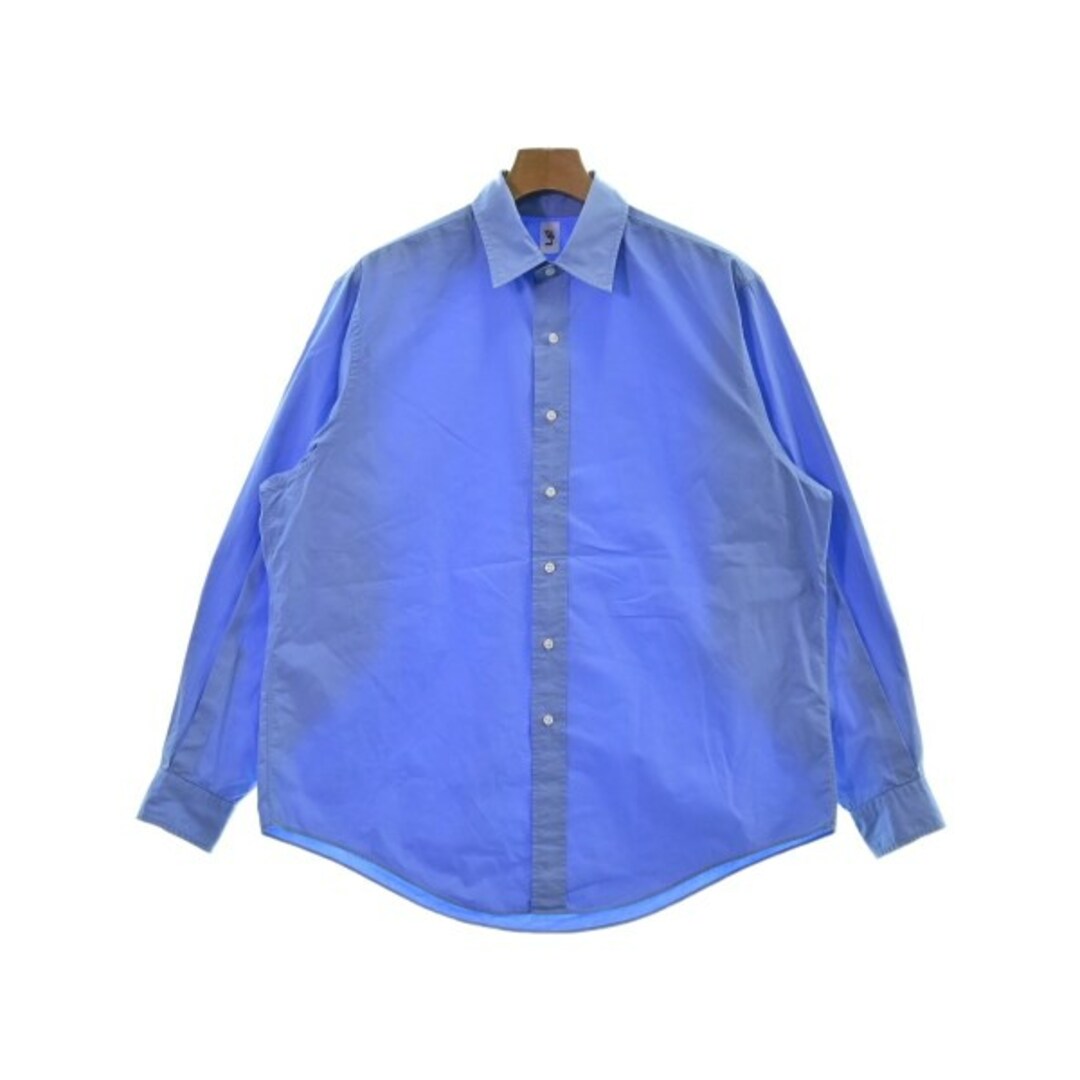 LE エルイー カジュアルシャツ 2(M位) 青長袖柄