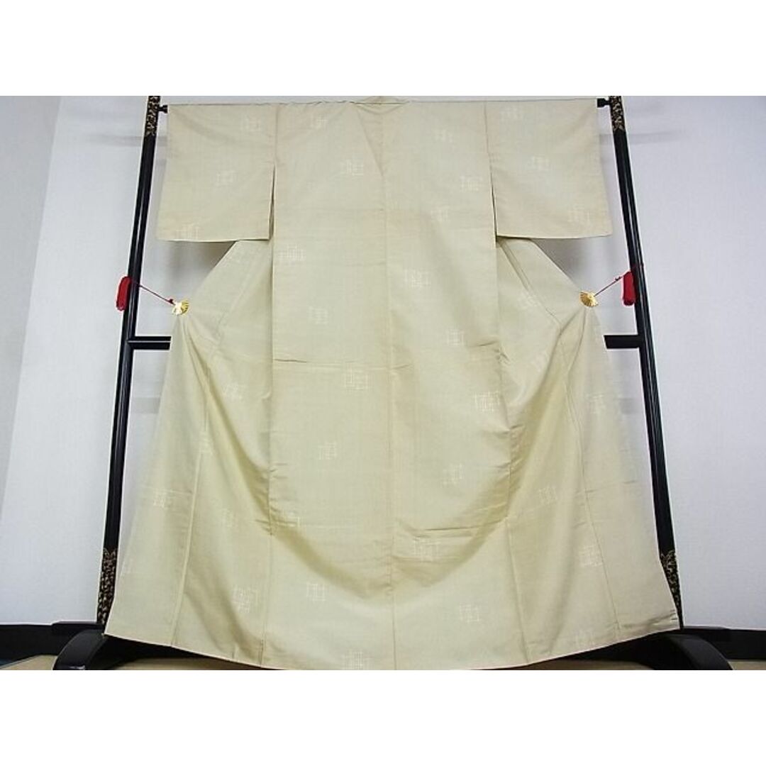 平和屋-こころ店■上質な紬 井桁 着丈164.5cm 裄丈63.5cm 正絹 逸品 A-ja4246 平和屋-こころ店■上質な紬 井桁 着丈164.5cm 裄丈63.5cm 正絹 逸品 A-ja4246