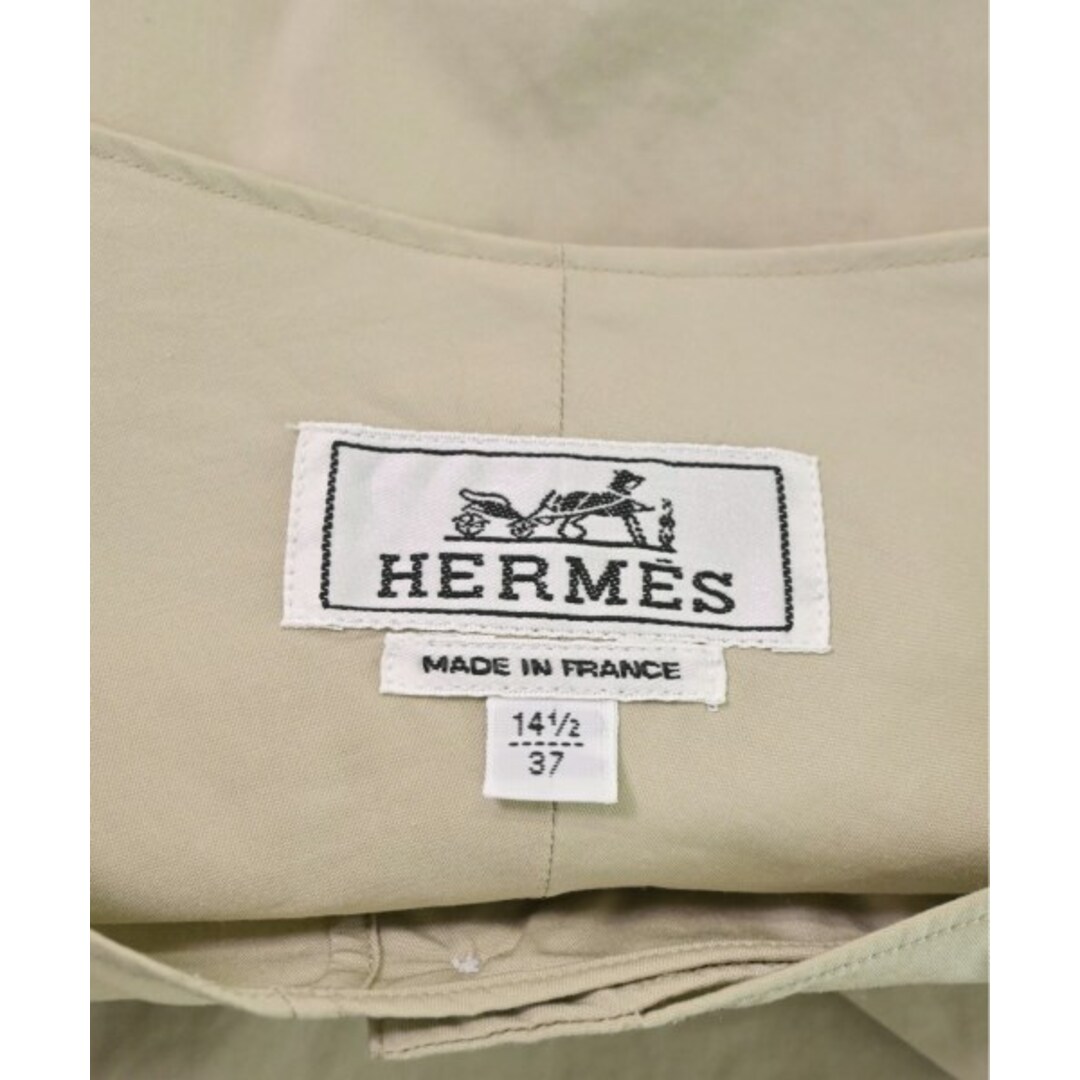 HERMES エルメス カジュアルシャツ 37(XS位) ベージュ