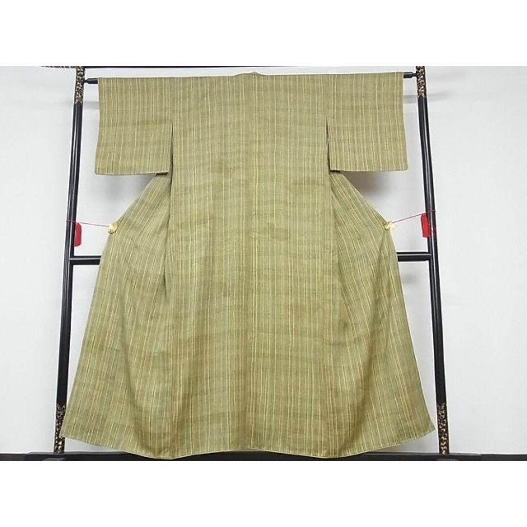 平和屋-こころ店■上質な小紋 縞 着丈148cm 裄丈62cm 正絹 逸品 A-cs4575