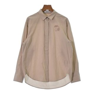 アクアスキュータム(AQUA SCUTUM)のAQUASCUTUM アクアスキュータム カジュアルシャツ M ベージュ 【古着】【中古】(シャツ/ブラウス(長袖/七分))