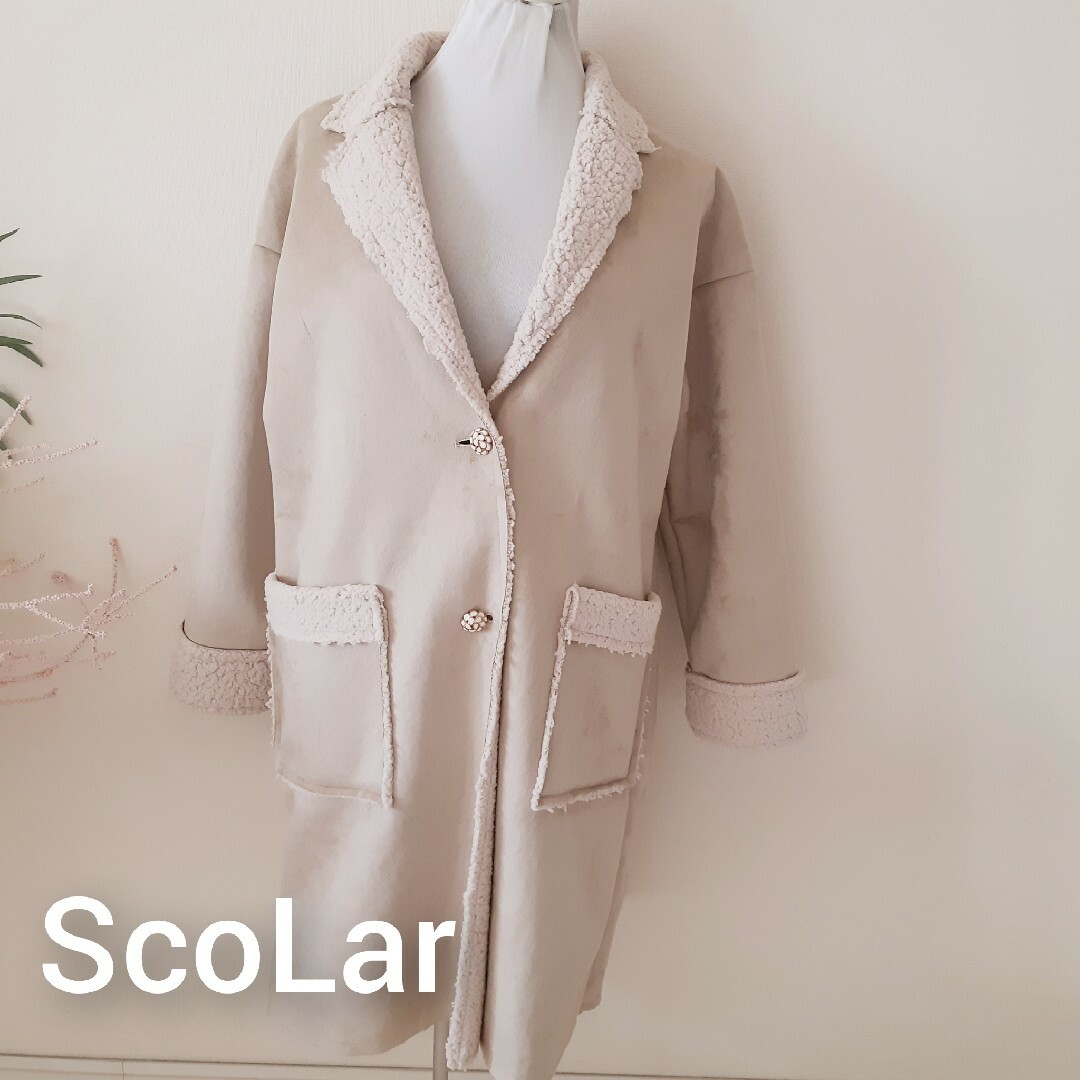 ◇美品◇ScoLar◇スカラー◇裏ボア◇フェイクムートンコート◇M