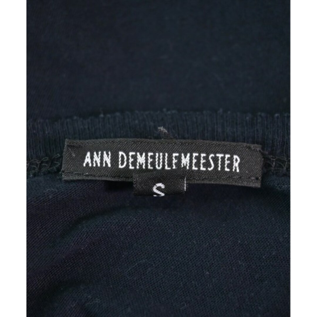 Ann Demeulemeester(アンドゥムルメステール)のANN DEMEULEMEESTER Tシャツ・カットソー S 黒xベージュ 【古着】【中古】 レディースのトップス(カットソー(半袖/袖なし))の商品写真