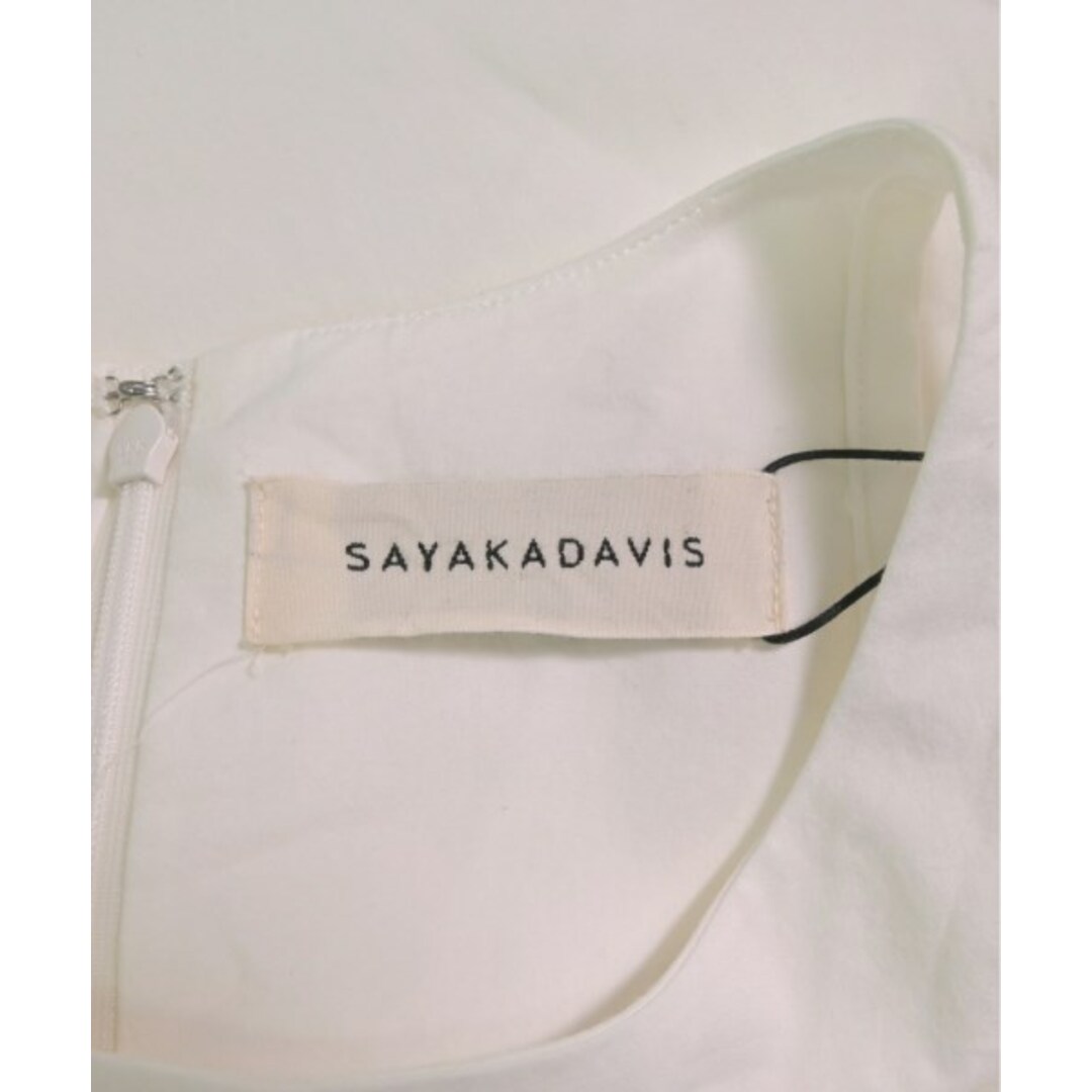 SAYAKA DAVIS(サヤカディヴィス)のSAYAKA DAVIS サヤカデイビス ワンピース 0(XS位) 白 【古着】【中古】 レディースのワンピース(ひざ丈ワンピース)の商品写真