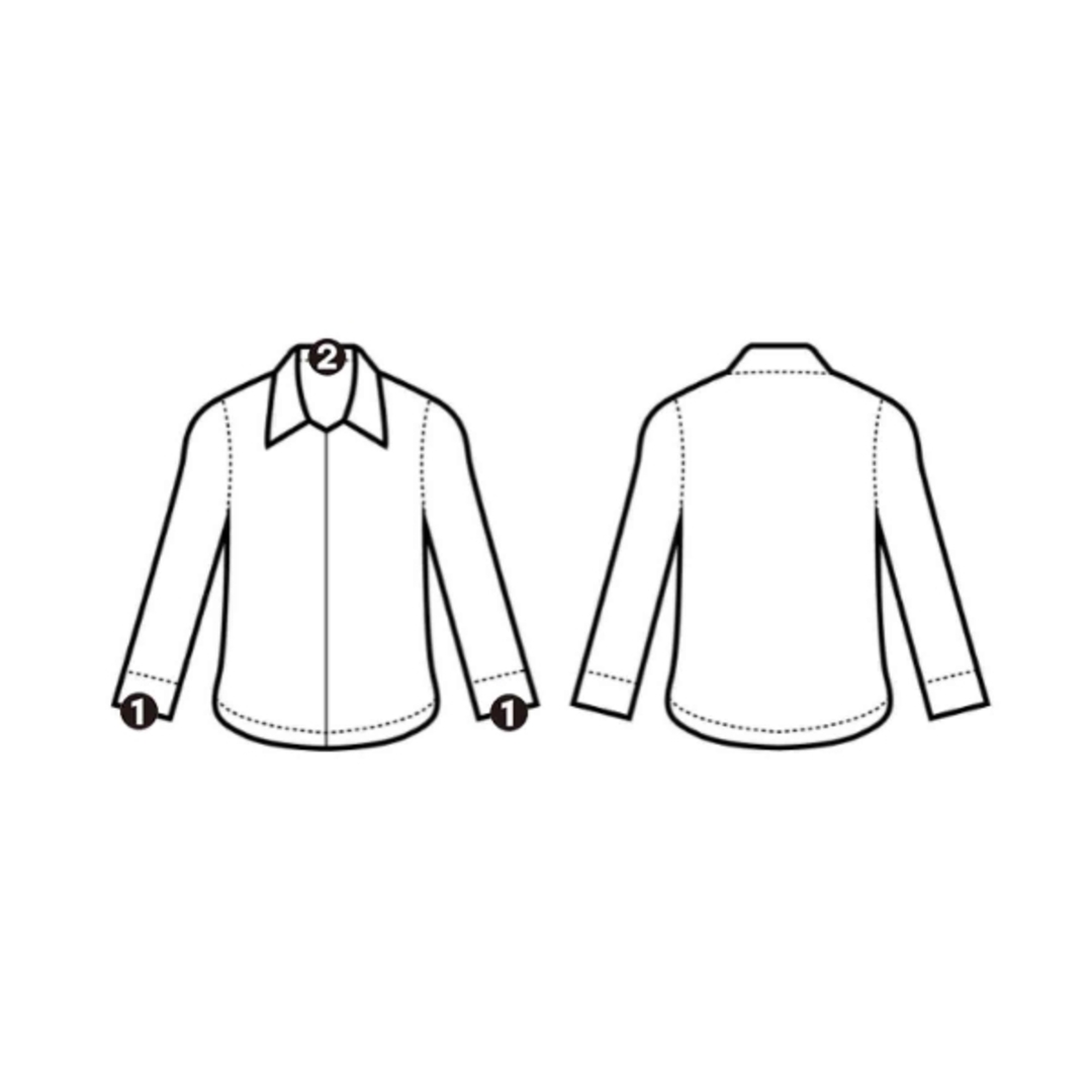 ISAIA イサイア カジュアルシャツ 15(S位) 白x青xエンジ(チェック