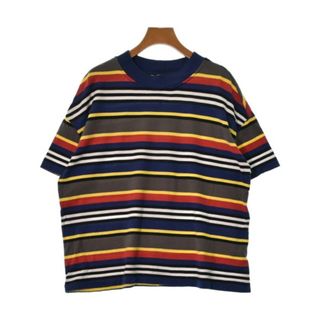 アスペジ(ASPESI)のASPESI アスペジ Tシャツ・カットソー L グレーx紺x白等(ボーダー) 【古着】【中古】(カットソー(半袖/袖なし))