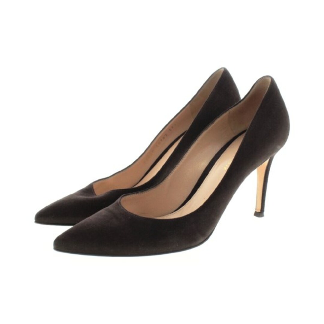 特価正規品 Gianvito Rossi パンプス 37 1/2(24cm位) こげ茶 【古着