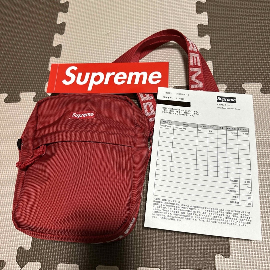 美品Supreme シュプリーム ショルダーバッグ 赤 - ショルダーバッグ