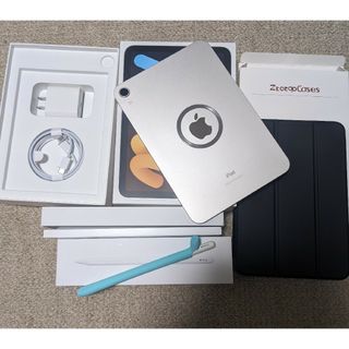 【極美品、Care＋他】iPad mini6 Wi-Fi スターライト 64GB(タブレット)