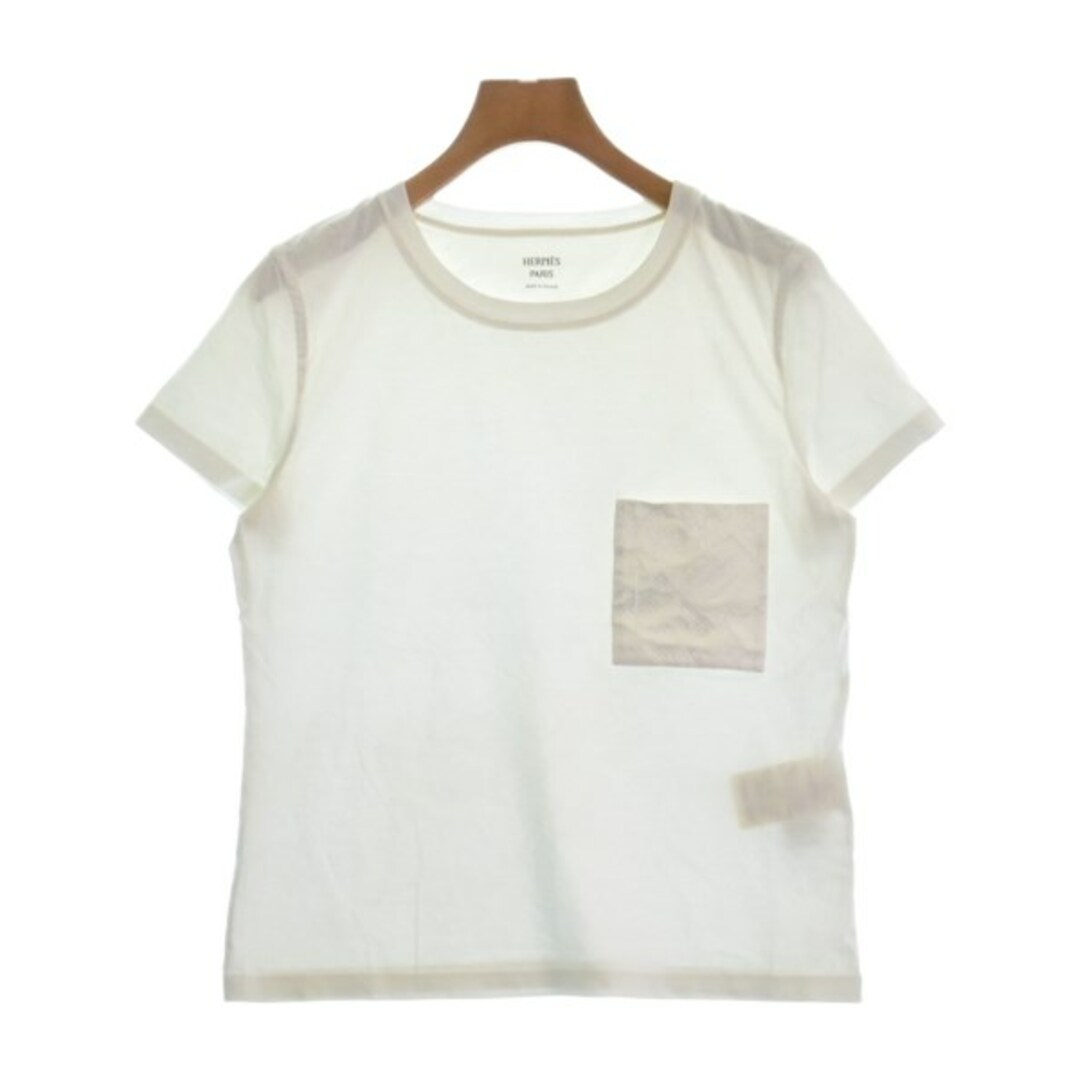 HERMES エルメス Tシャツ・カットソー 38(S位) 白普通裏地