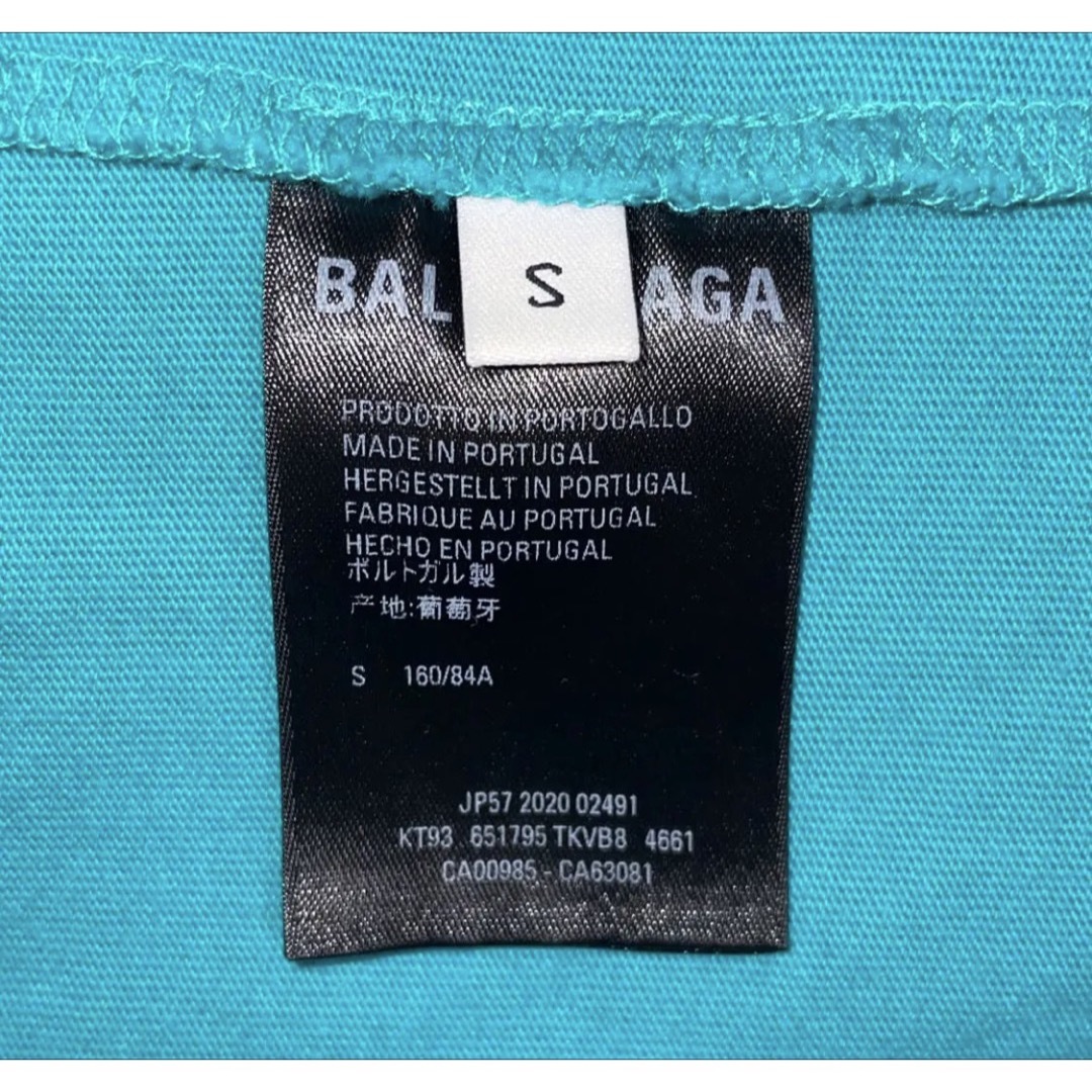 【希少】BALENCIAGA 21SS ターコイズ デストロイTシャツ