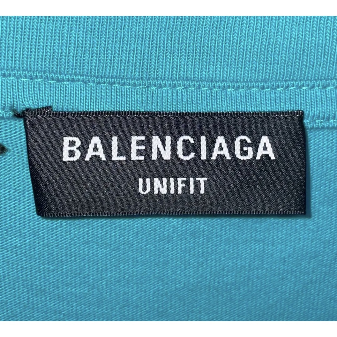 BALENCIAGA 21SS ターコイズ デストロイTシャツ 6