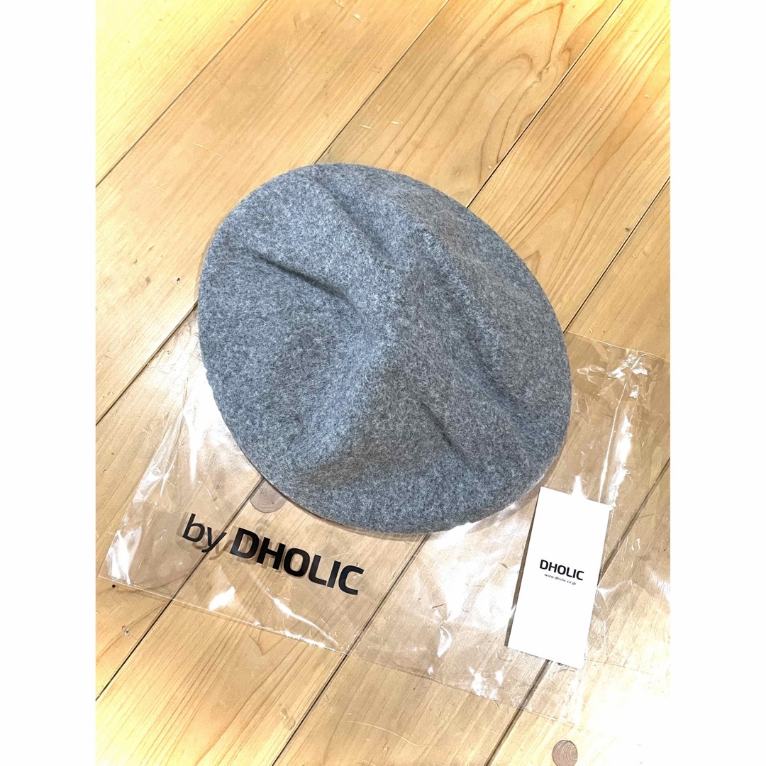 dholic(ディーホリック)のレディース 新品 DHOLIC ディーホリック ベレー帽 帽子 グレー 韓国 レディースの帽子(ハンチング/ベレー帽)の商品写真