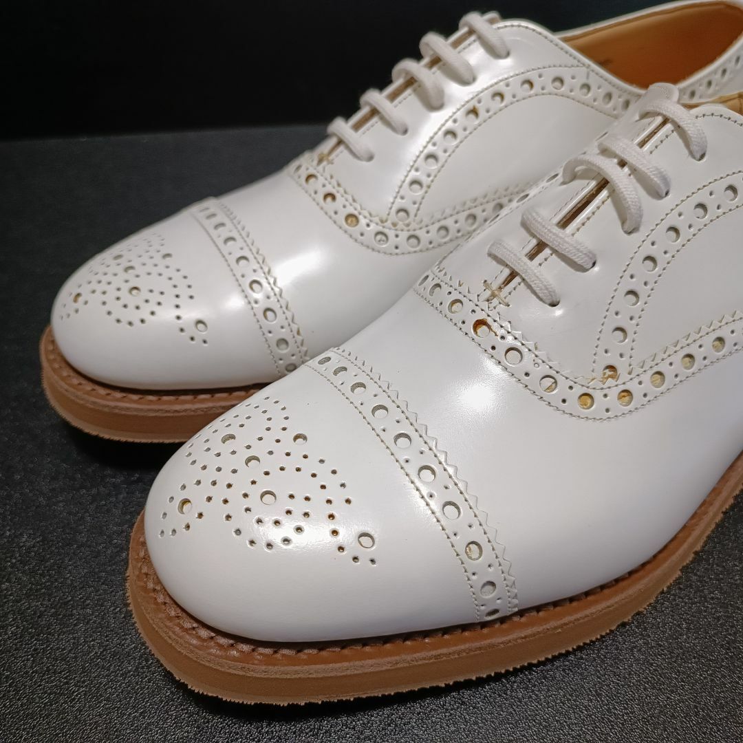 チャーチ（Church's） イギリス製革靴 OCTON 白 UK7.5F