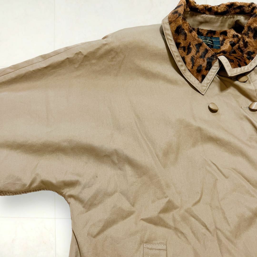 美品*レリアン Leilian レオパード ロングコート ヒョウ ベージュ 9