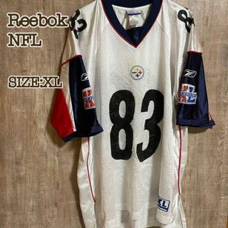 リーボック(Reebok)のReebok リーボック　NFLピッツバーグ・スティーラーズ　ゲームシャツ白XL(Tシャツ/カットソー(半袖/袖なし))