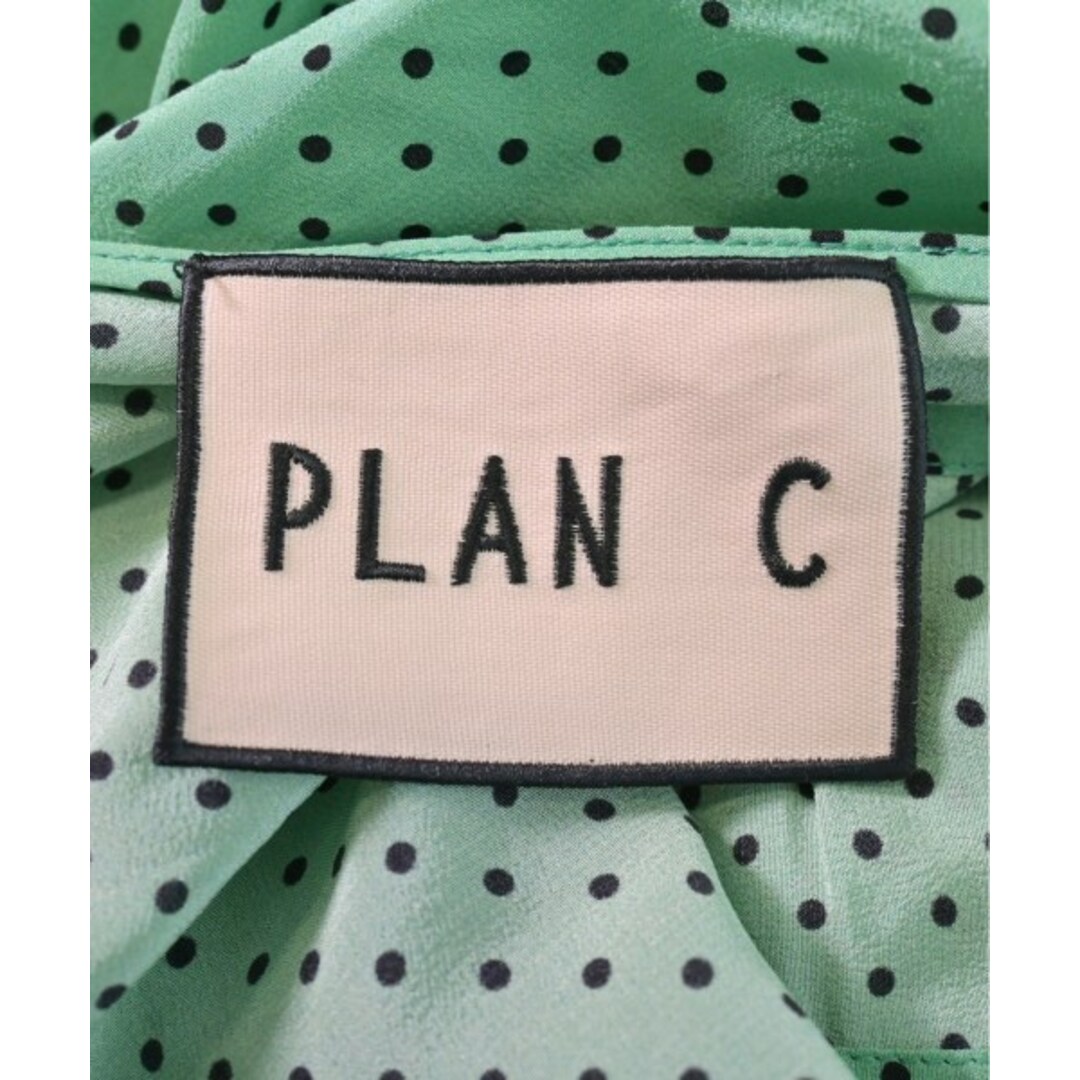 PLAN C プランシー ひざ丈スカート 38(S位) 緑x黒(チェック)