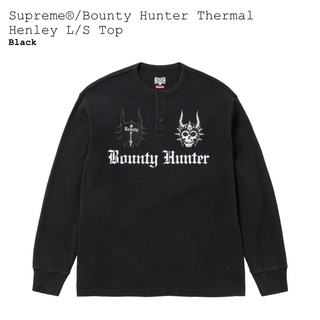 シュプリーム(Supreme)のBounty Hunter Thermal Henley L/S Top　黒L(Tシャツ/カットソー(七分/長袖))