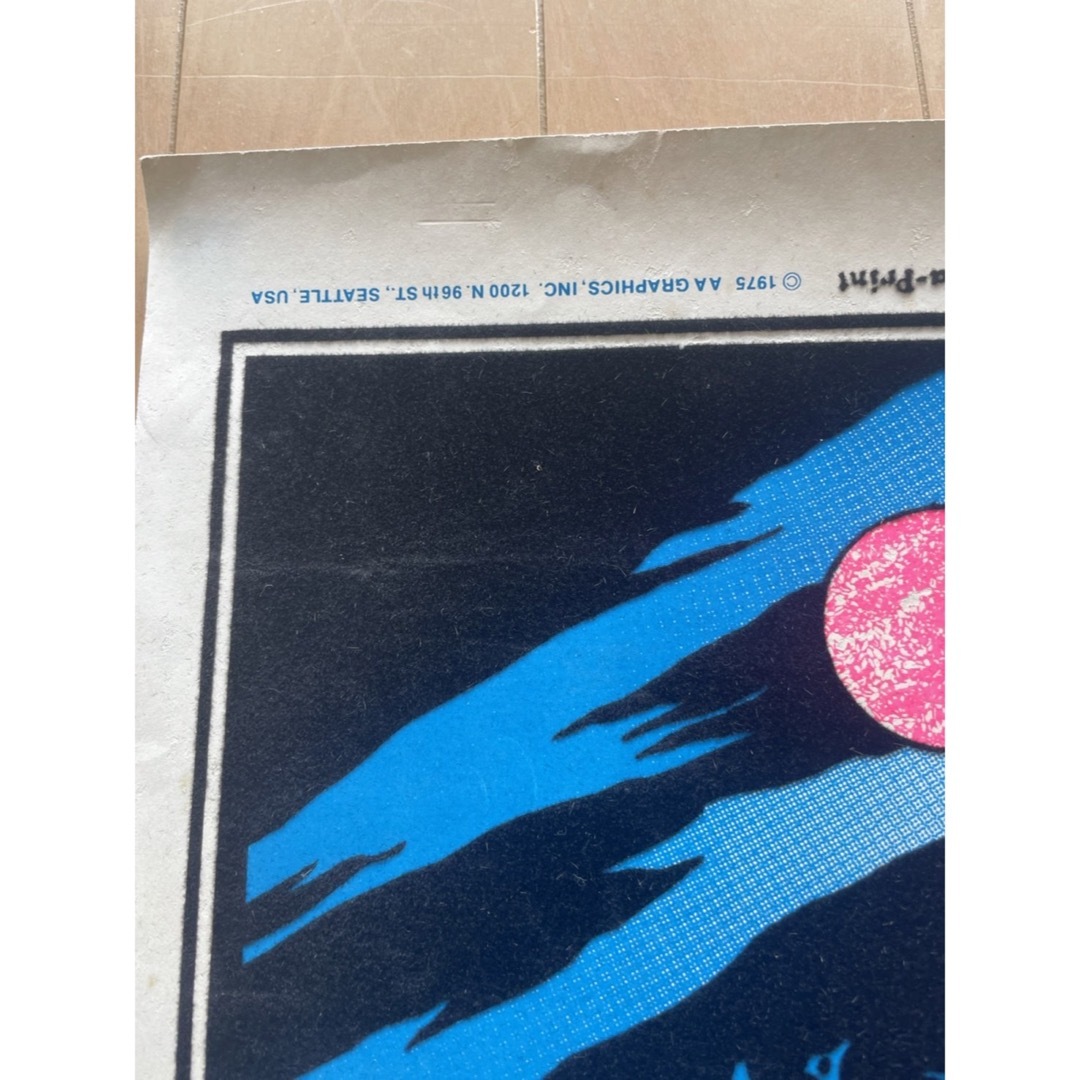 レア　レトロ　ブラックライトポスター　70s 70年代 ヒッピー サイケデリック