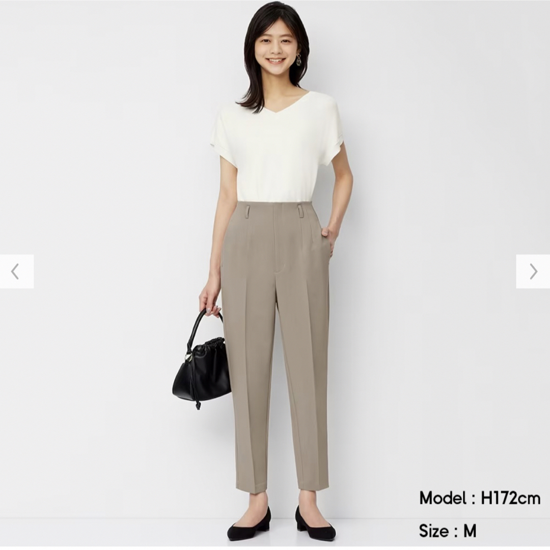 【ZARA】ハイウエストテーパードパンツ