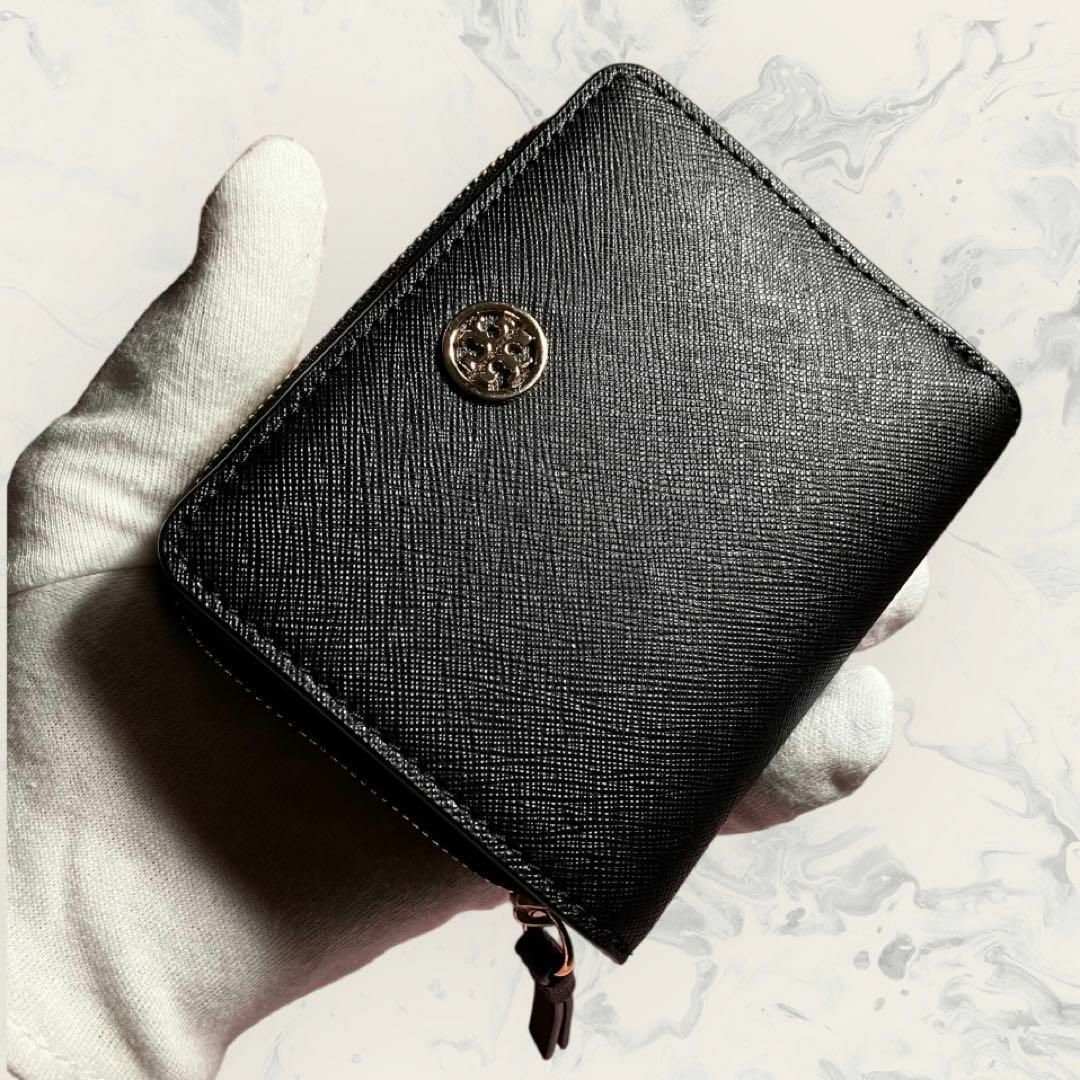 Tory Burch - 美品❤︎Tory Burch ROBINSON BI-FOND二つ折り財布 黒の