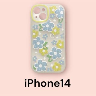 ★可愛い★黄色い花柄★青い花柄★白い花柄★iPhoneケース★iPhone14★(iPhoneケース)