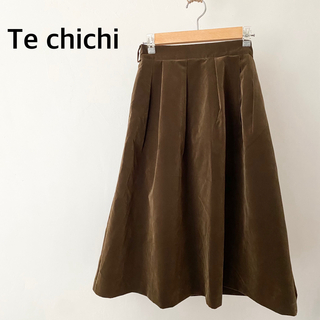 テチチ(Techichi)のTe chichi テチチ　ブラウン　スカート　Mサイズ(ひざ丈スカート)
