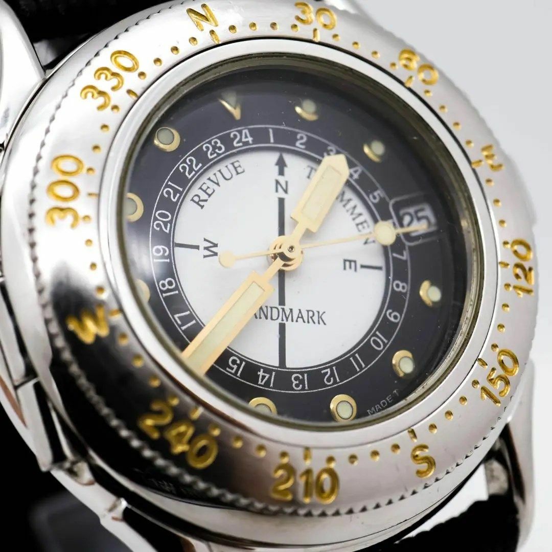 REVUE THOMMEN(レビュートーメン)の《希少》REVUE THOMMEN 腕時計 シルバー ランドマーク c メンズの時計(腕時計(アナログ))の商品写真