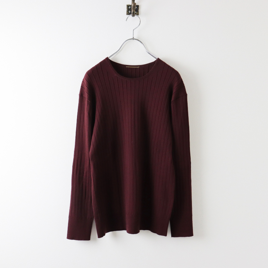 美品 2020AW ドゥーズィエムクラス Deuxieme Classe utility crew リブニットセーター/ボルドー トップス【2400013526463】 1