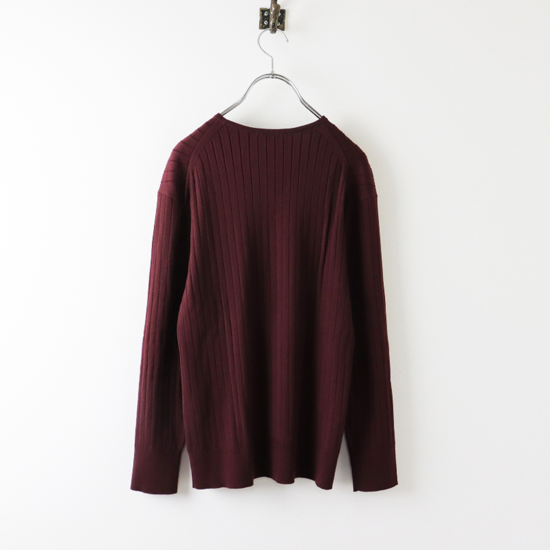 美品 2020AW ドゥーズィエムクラス Deuxieme Classe utility crew リブニットセーター/ボルドー トップス【2400013526463】 2