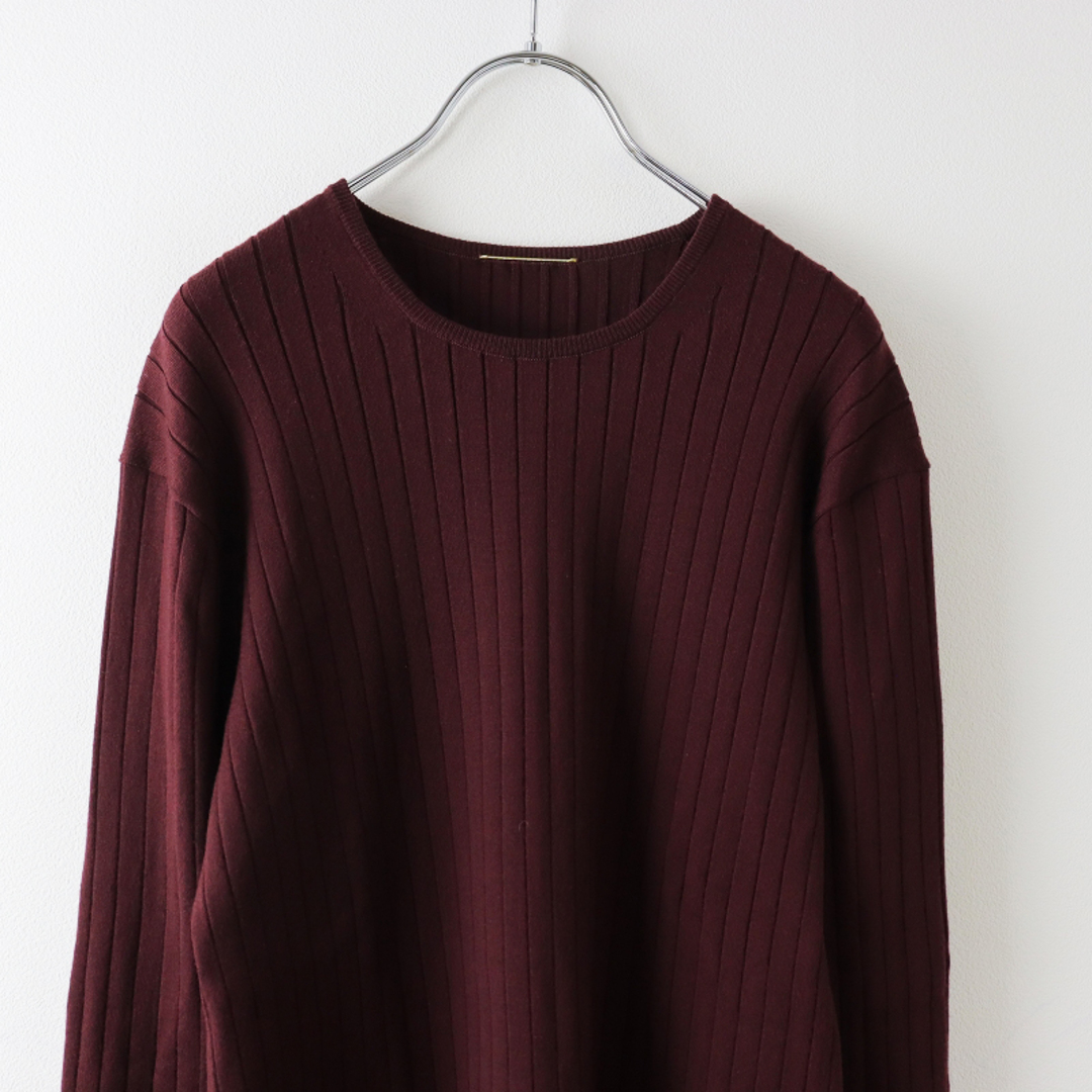 美品 2020AW ドゥーズィエムクラス Deuxieme Classe utility crew リブニットセーター/ボルドー トップス【2400013526463】 3