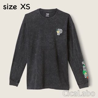 ヴィクトリアズシークレット(Victoria's Secret)の【新品】VS PINK ロンT トロピカル XS(Tシャツ(長袖/七分))