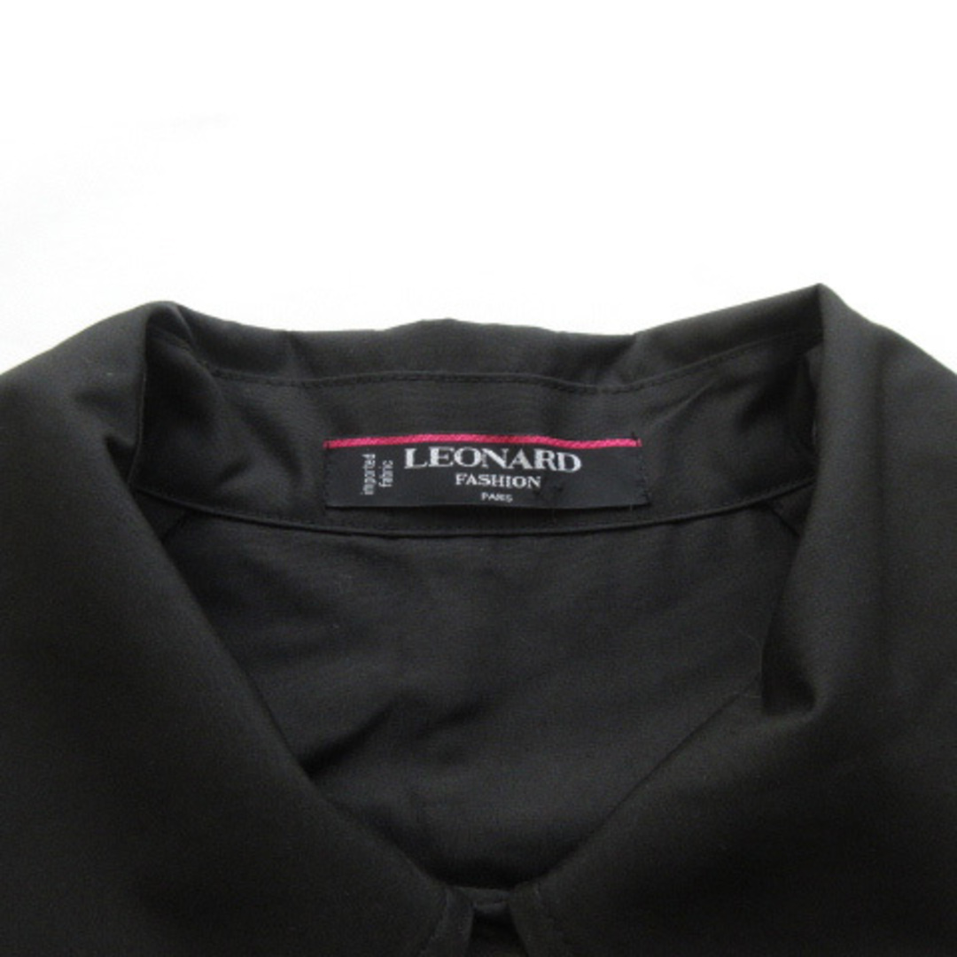 LEONARD(レオナール)のレオナール LEONARD コート ステンカラー シルク 9 黒 ブラック レディースのジャケット/アウター(その他)の商品写真