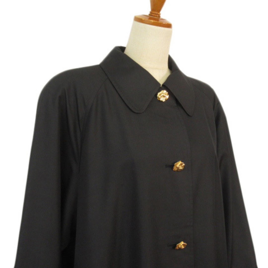 LEONARD(レオナール)のレオナール LEONARD コート ステンカラー シルク 9 黒 ブラック レディースのジャケット/アウター(その他)の商品写真