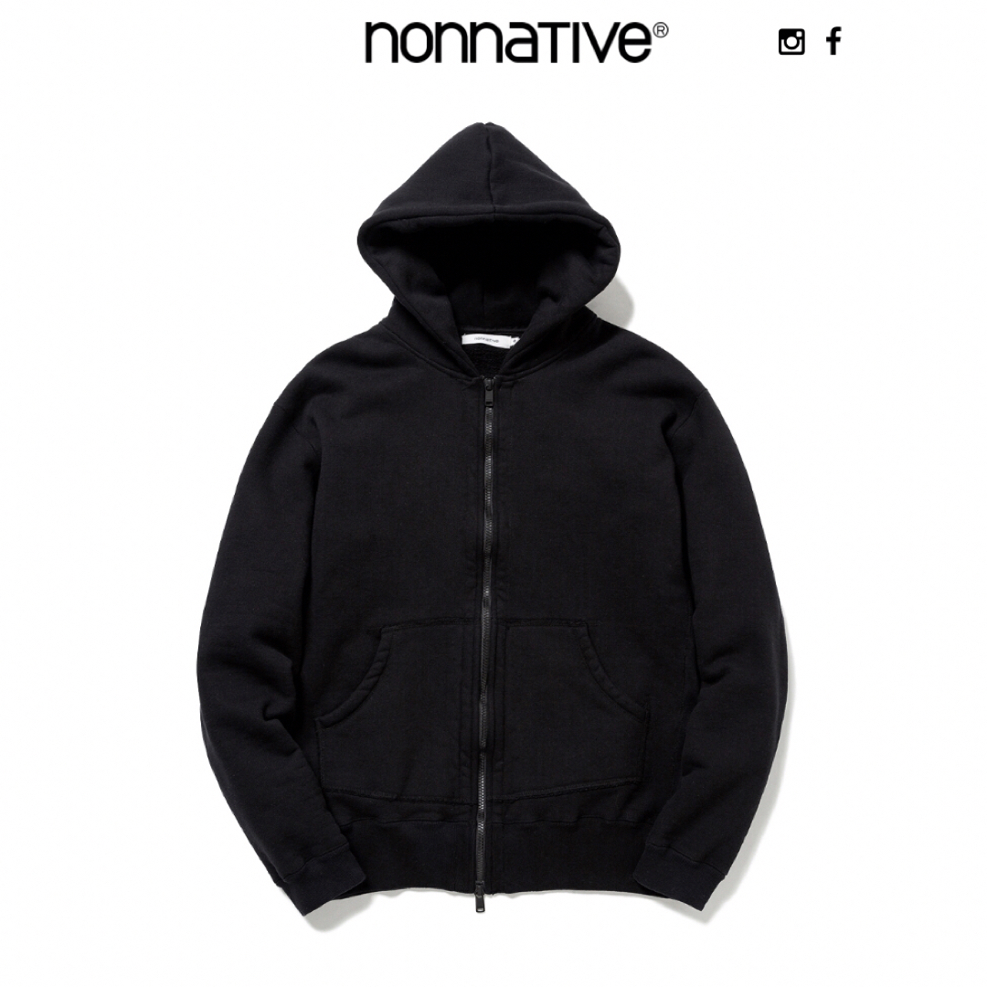 nonnative DWELLER FULL ZIP HOODY SWEAT 黒メンズ