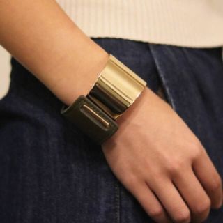 トゥデイフル(TODAYFUL)のMetal Leather Bangle メタルレザーバングル(ブレスレット/バングル)