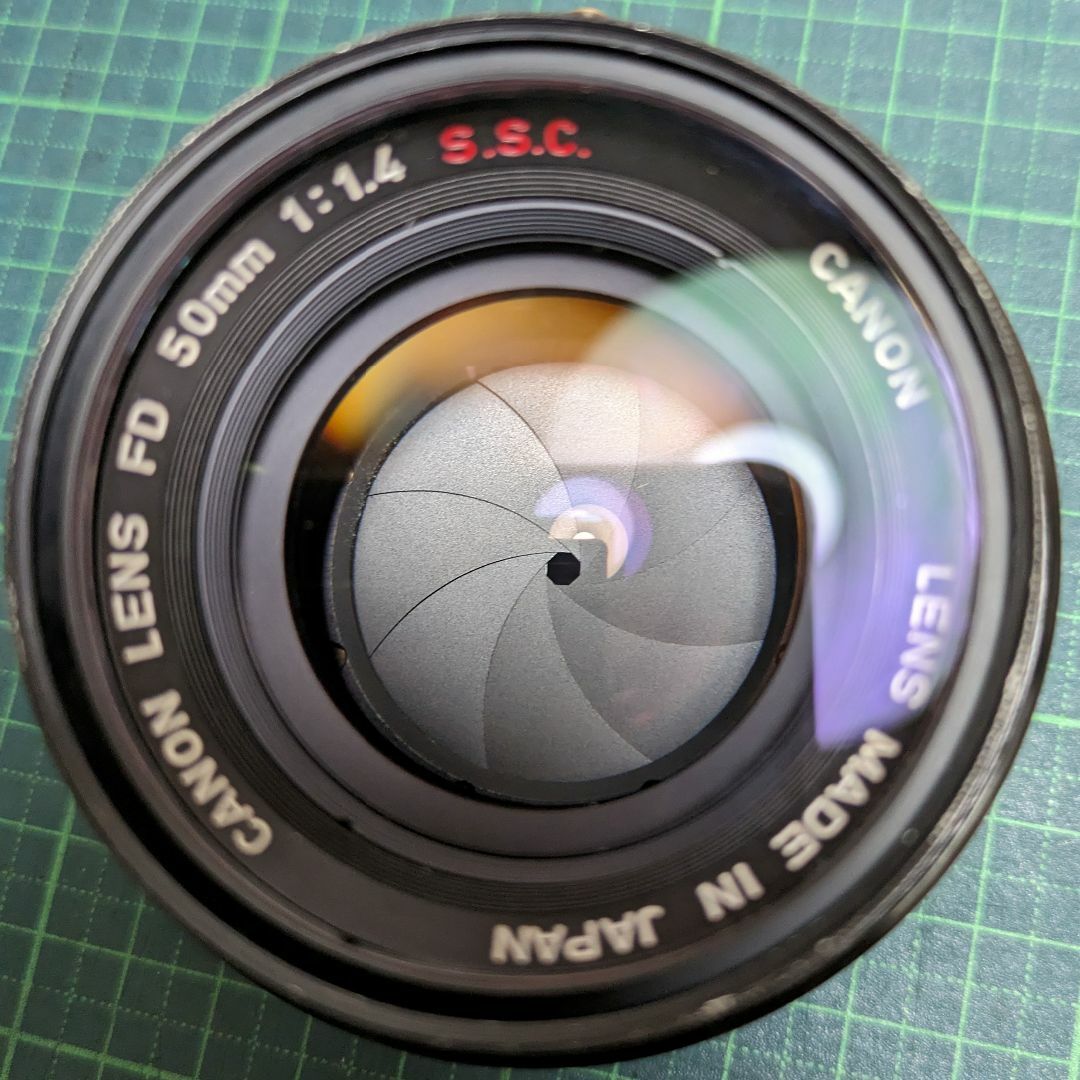 Canon FD 50mm 1:1.4 S.S.C. 革ケース付 整備済