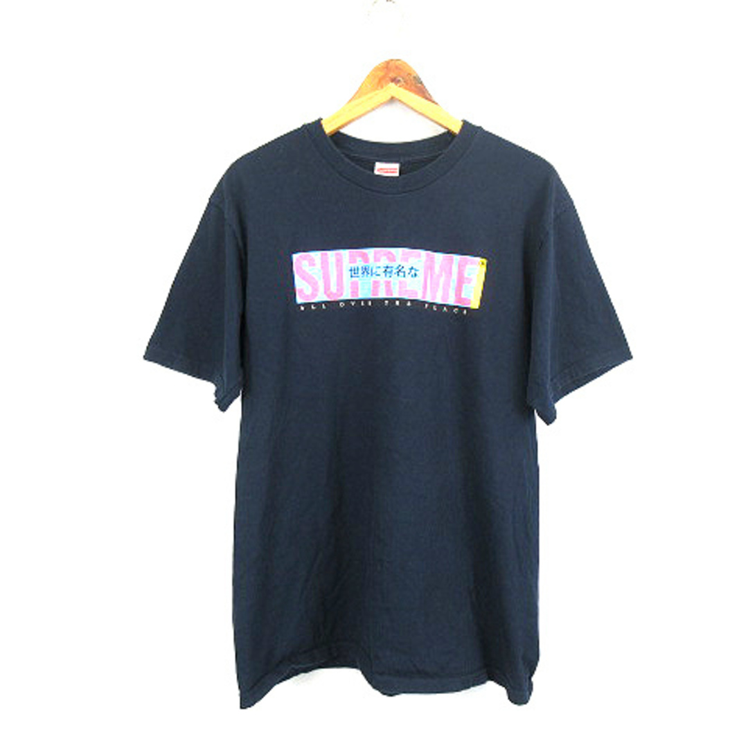 SUPREME 22SS All Over Tee Navy ネイビー L - Tシャツ/カットソー