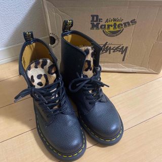 Dr.martens STUSSY 23cm ハラコ 8ホール レオパード-