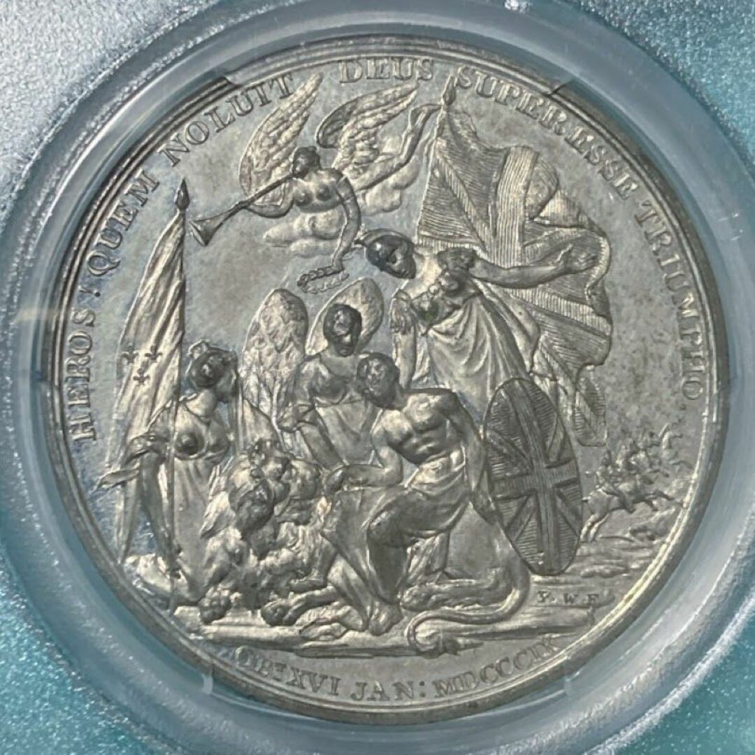 1809 イギリス サー・ジョン・ムーアの死 ホワイトメタル メダル ジョージ