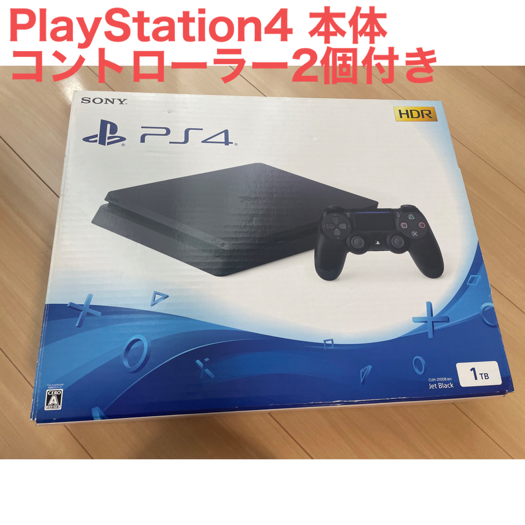 PlayStation4本体(軽量化モデル) コントローラー2個付き