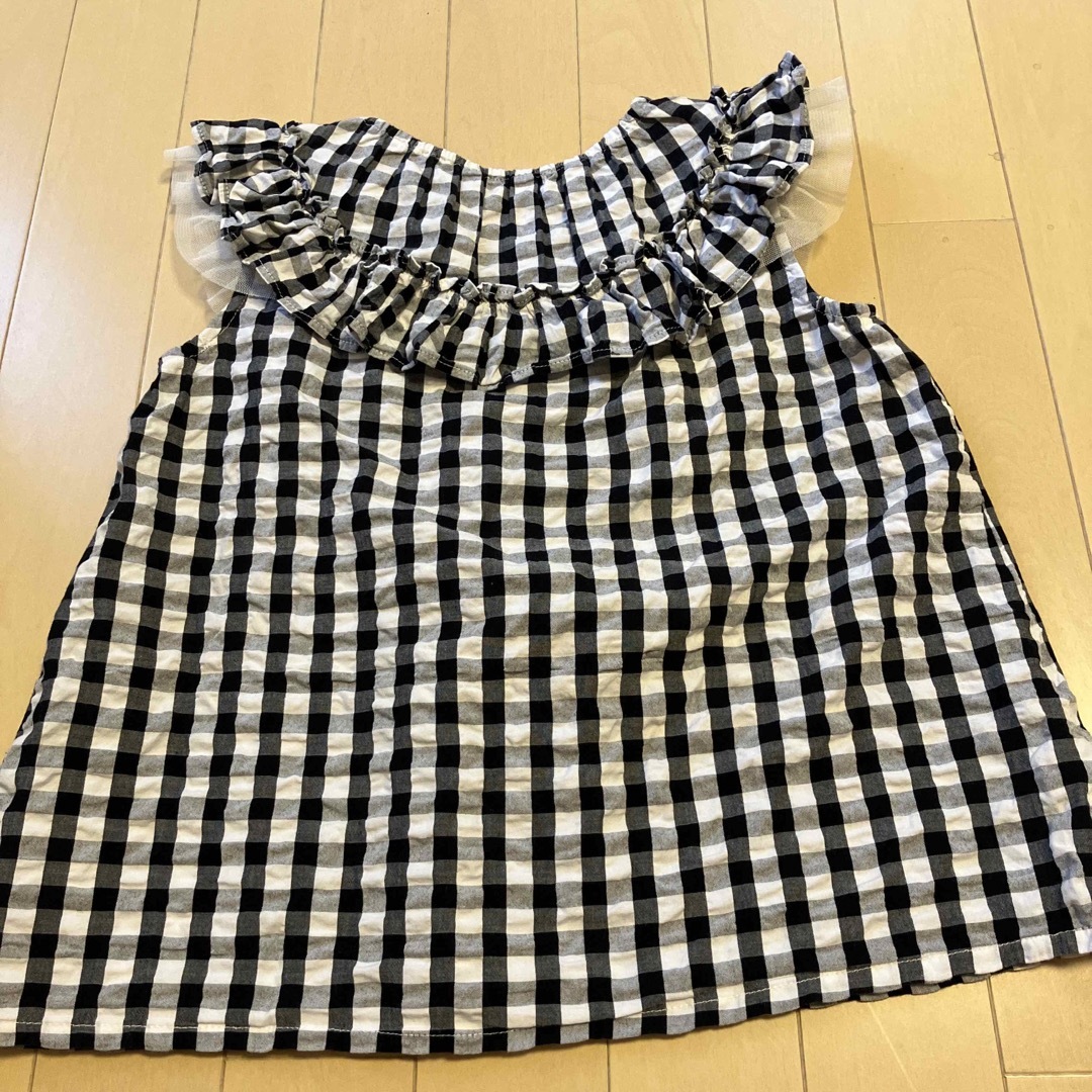 GLOBAL WORK(グローバルワーク)のXL 120〜130cm GLOBAL WORK ギンガムチェックノースリーブ キッズ/ベビー/マタニティのキッズ服女の子用(90cm~)(ブラウス)の商品写真