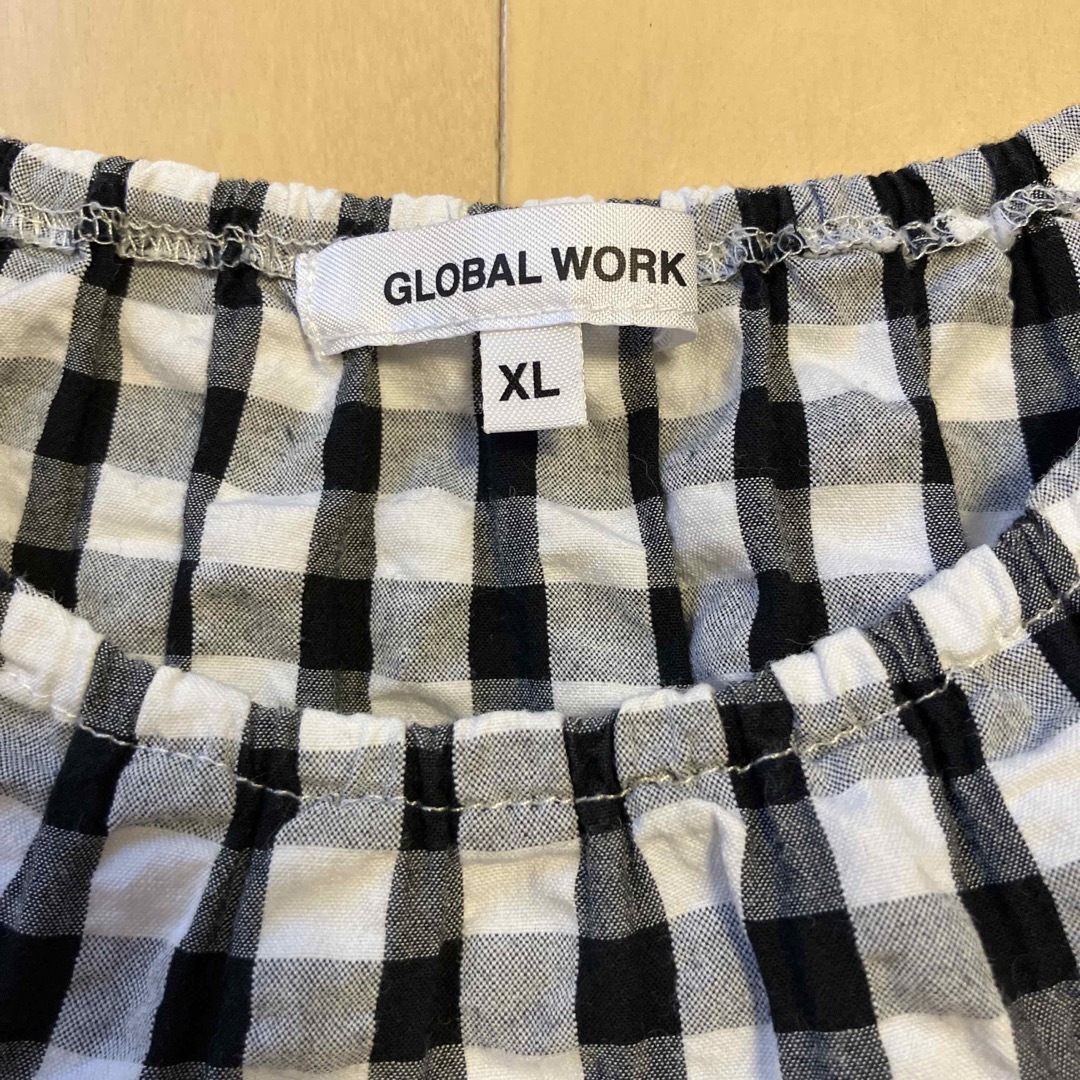 GLOBAL WORK(グローバルワーク)のXL 120〜130cm GLOBAL WORK ギンガムチェックノースリーブ キッズ/ベビー/マタニティのキッズ服女の子用(90cm~)(ブラウス)の商品写真